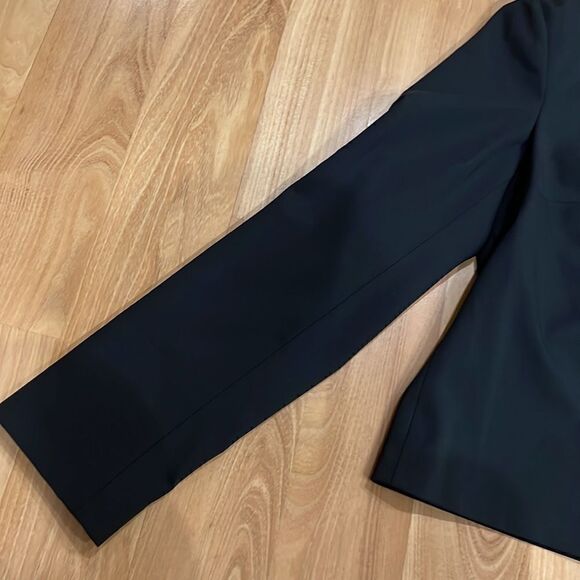 Alfani Black Scoop Neck 3 Button Blazer Suit Jacket 4 Business Career Casual - Picture 2 of 9